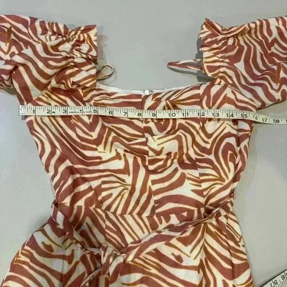 Karina Grimaldi Linen Animal Print Dress Size Medium - Picture 4 of 5